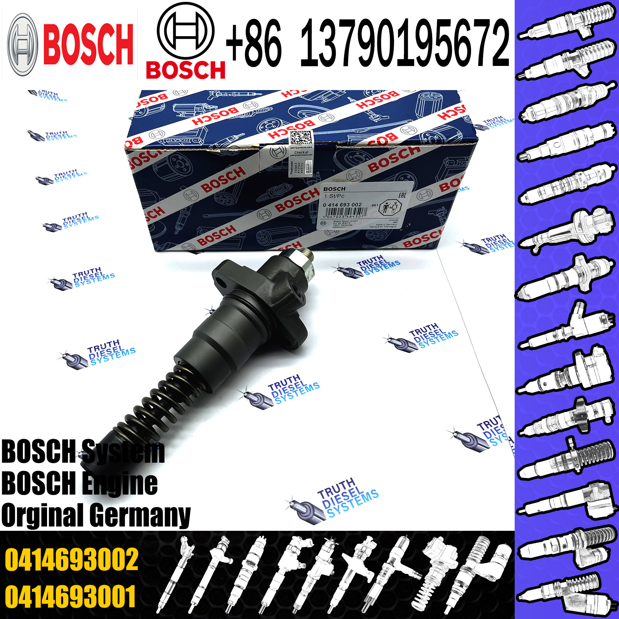 Remanufactured Diesel Engine Fuel Injection Unit Pump 0414799027 0414693001 0414693002