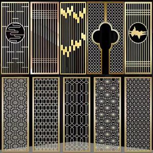 China Light Custom Room Divider Screens Modern Luxury Stainless Steel Room Partition factory