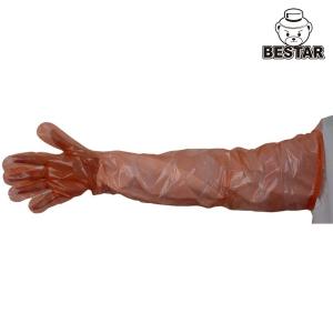 China 29X83 Extra Long Polyethylene Disposable Gloves For Veterinary factory