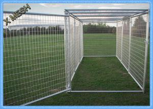 China 11 Gauge Galvanised Weld Mesh Panels Painted Outdoor Dog Kennel 10X10X6 Foot factory