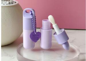 China 5ml Bubble Round Purple Lip Gloss Packaging Tube with Large Brush Plastic Tube Packaging factory