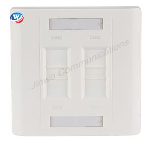 China ABS Material RJ45 4 Port Faceplate UnShielded Wall Outlet Faceplate factory