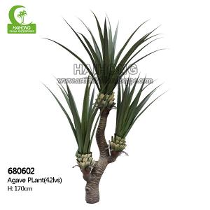 China Realistic H170cm Artificial Potted Floor Plants , Artificial Agave Plant Easy To Care factory