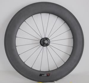 China 100% hand built 700c 88MM Carbon Tubular wheelsets with width 23mm fixed gear track bike factory