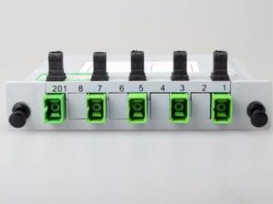 China Cassette Fiber Optic Splitter 1x4 Sc Apc Connector For PON Networks factory