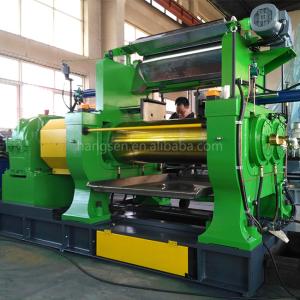 China 560mm Two Roll Mill Rubber Mixing Mill Machine 90KW Green factory