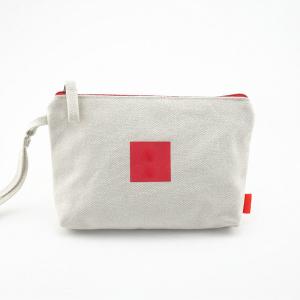China Eco Friendly Zipper Soft Canvas Cosmetic Makeup Bag factory