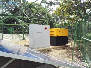 China Diesel Hybrid Power Solutions Generator 2000L Fuel Tank With 48V 1600AH Battery factory