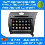 Ouchuangbo autoradio DVD sat navi gps for Kia Cerato K3 Forte 2013 right driving