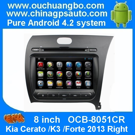 Ouchuangbo autoradio DVD sat navi gps for Kia Cerato K3 Forte 2013 right driving