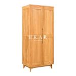 New Modern Simple Wooden Clothes Double Doors Wardrobe Design Furniture Bedroom