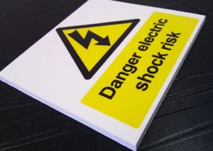 China Real Estate Outdoor PVC Sign Board Warning Function White Fire Retardant factory