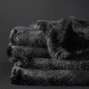 China Black Mink Throw Faux Fur Blanket Soft Classic Rectangular Eco - Friendly factory