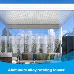 Aluminum Alloy Pavilion Four Corner Outdoor Yard Shade Flip Louver Pavilion