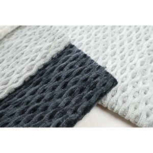 Honeycomb-shaped Cellular Chenille Upholstery Fabric with 142cm Width for Sofa