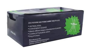 China Sulfadoxine Pyrimethamine Tablets 500+25mg 50x3/BOX, Anti-malaria drugs with BP/USP/CP factory
