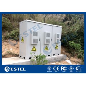 Three Compartments Outdoor Street Cabinets Telecoms For Base Station / 4G System