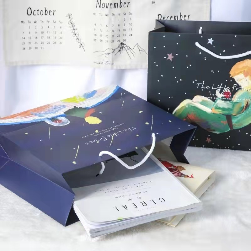 Little Prince Print Recycled Paper Merchandise Bags 33x25x12cm