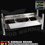 Large Glass View Induction Chafing Dish With Induction Cooker On Buffet Table