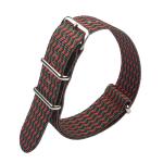 Wavy Striped Nylon Strap Watch Bands 16mm With Combination Colors