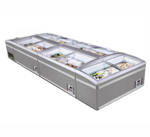 China Freely Combined Supermarket Island Freezer for Ice Cream and Meat Display factory