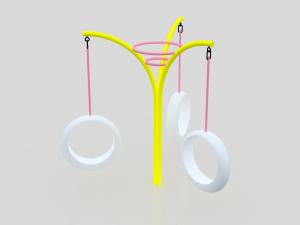China Cast Iron Children Inclusive Swing School Playground Equipment Swings factory