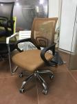 Modern High Back Mesh Desk Chair , Chrome Foot Clerk Computer Revolving Chair