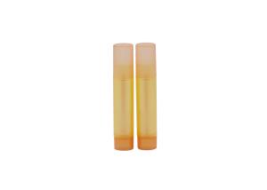 China 3.5g Plastic Empty Mini Unique Lip Balm Containers Orange Slim Lip Balm Tubes factory