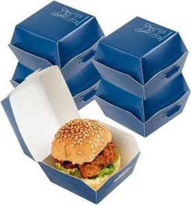 China Customized Sizes Eco-Friendly Kraft Burger Box for Disposable Food Packaging factory