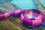 Fiberglass Material Bowl Water Slide Commercial Playground Equipment 15kW Power