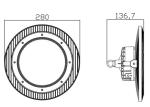 342x152mm Industrial LED High Bay Light so thin waterproof IP65