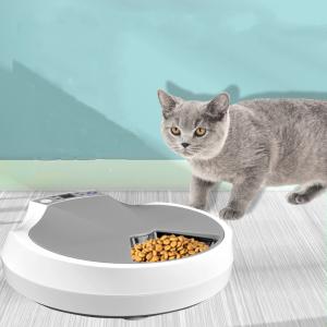 China Lithium Battery 5 Meals 1200mA LCD Automatic Pet Feeder factory
