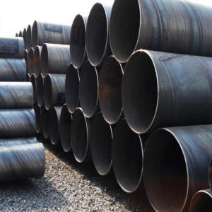 China Spiral Black Mild Carbon Steel Round SSAW Welded Steel Pipe ASTM A106 factory