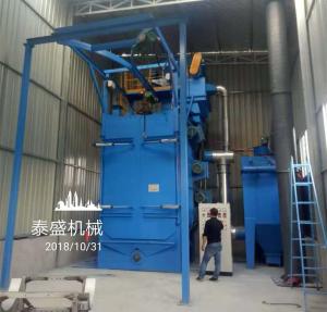 China Twin Spinner Hanger Blast Machine For Heavy Pumps Increasing Painting Adhesion factory