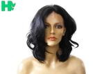 Curly Wave Synthetic Front Lace Wigs , Natural Hairline Wigs Real Tangle Free