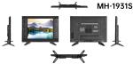 19 Inch LCD LED Small Size TV Panel DC 12V Black Cabinet With Wifi