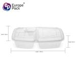 PP packaging box plastic box take-out food box 2 compartments