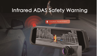 1080P 2MP Automotive Infrared ADAS Collision Avoidence Streaming Rearview Mirror