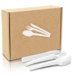 Wholesale Set Of Biodegradable CPLA Disposable Cutlery Composed Of Knife Fork