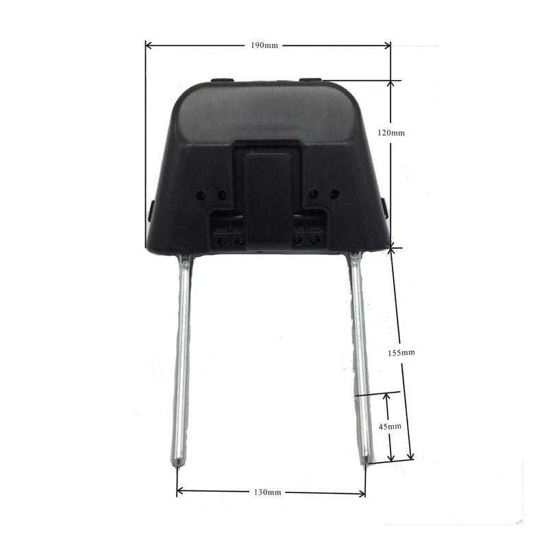 HAH-5 metal pole with plastic frame height adjustable headrest and 4 ways adjustable headrest parts auto head rest frame