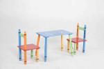 Childrens Wooden Crayon Themed Table And Chair Set , Easy to Assemble