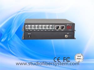 China 8Port Telephone line to Fiber Converter with 2ch gigabit ethernet for armed police system factory