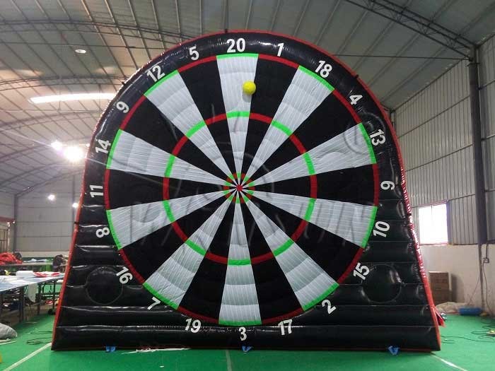 Two Sides Inflatable Sports Games / Soccer Dart Board For Large Playground