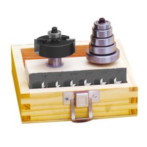 China Rabbeting Sets 38.1mm Cutting Diameter Router Bits Set With 6 Pieces Bearing factory