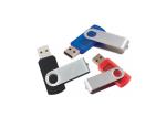 256GB Stainless Silver USB Stick Gift Swivel Shape With Frontside / Backside
