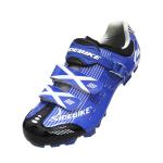 Auto Lock Blue Breathable Cycling Shoes Dirt Resistant Custom D-Iink Buckle