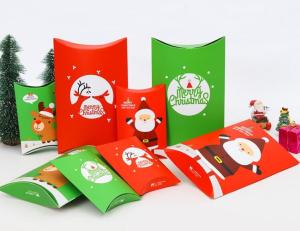China Custom Panton Pillow Christmas Packaging Boxes White Coated Paper Material factory