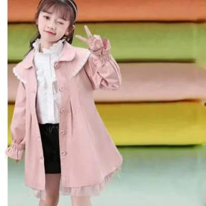 China Pink Color Jacket Uniform Thick Bush Cotton Coat Fabric 45SX45S 133X100 130GSM factory