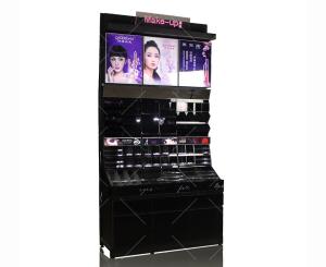 China Fashionable Cosmetic Display Shelves Lipstick Display Holder With Bright Surface factory