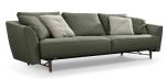 Long sofa divided into two sectionla chaise sofa with ottoman by Feather filled